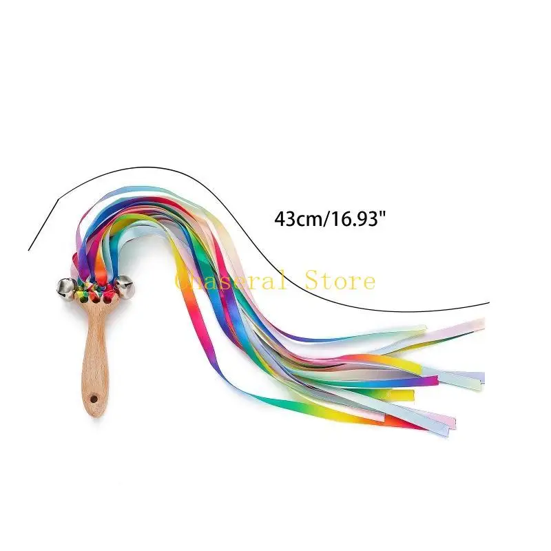 E7ce Baby Hand Kite Wstążka Wand Teether rozpoznawanie sensoryczne nadrukowana wstążka