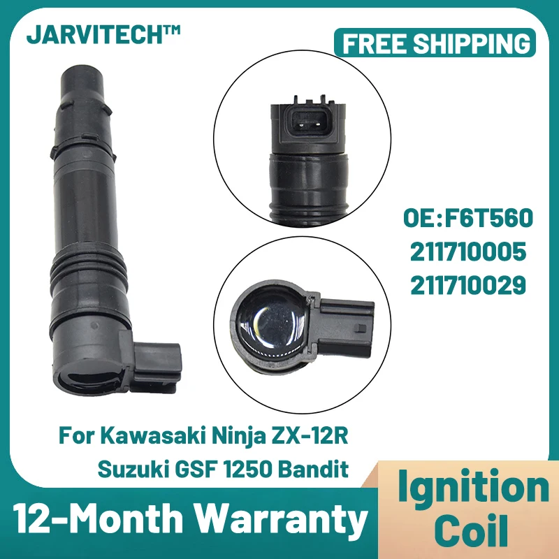

Ignition Coil F6T558 F6T560 for Yamaha NINJA ZX-10R ABS Max 2002-2017 FZ1 FZ8 RS SR Nytro 5VY-82310-00-00 5VY823100000