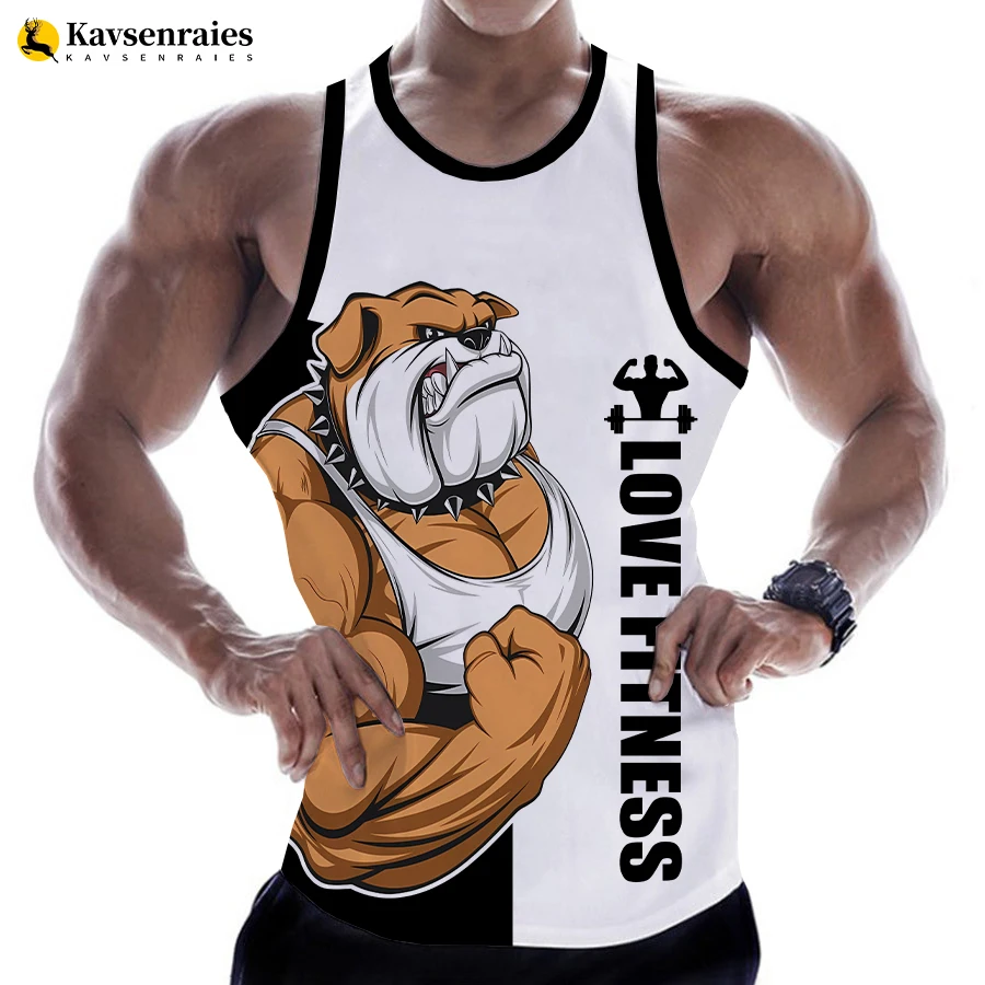 Crocodile Love Fitness 3D Tank Tops GYM T-shirt Animal Letter Print Vest Men Summer Bodybuilding Streetwear Sleeveless Tops Tees