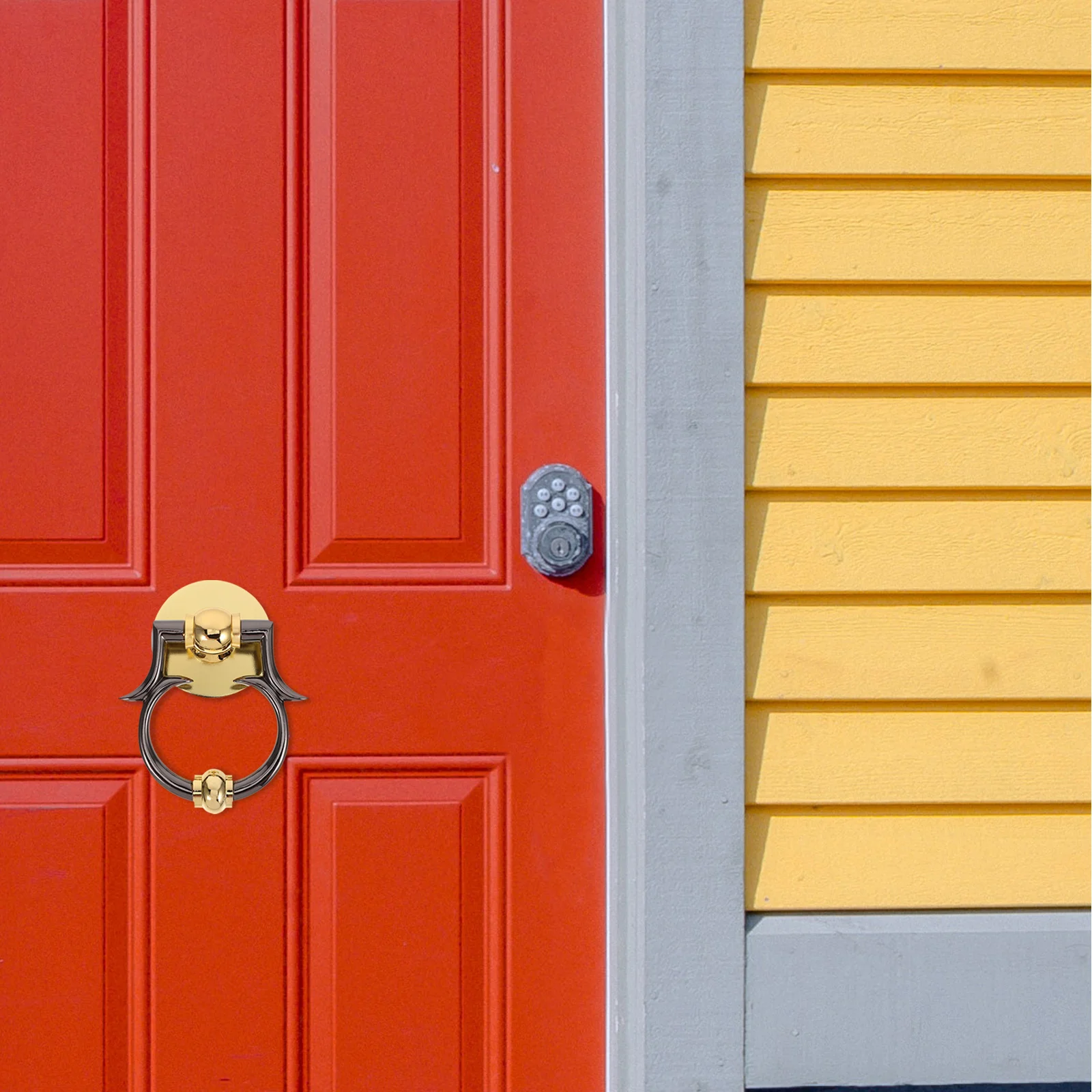 1 قطعة مطرقة الباب سبائك الزنك الحد الأدنى التصميم الأوروبي ديكور الباب الأمامي مقبض سحب مطرقة البوابة الرجعية لمدخل المنزل #6