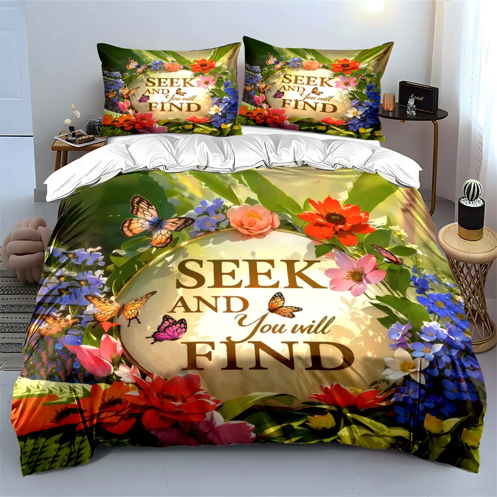 

"Floral Inspiration Set for Decoration" kid's and adults' bedroom decor, Exquisite three-piece bedding set gift