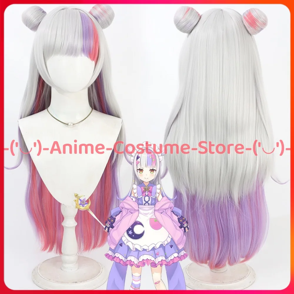 

VTuber Shion Murasaki Cosplay Wig Hair Buns Anime Character Halloween Carnival Party Costume Wigs Heat Resistant Synthetic Hair