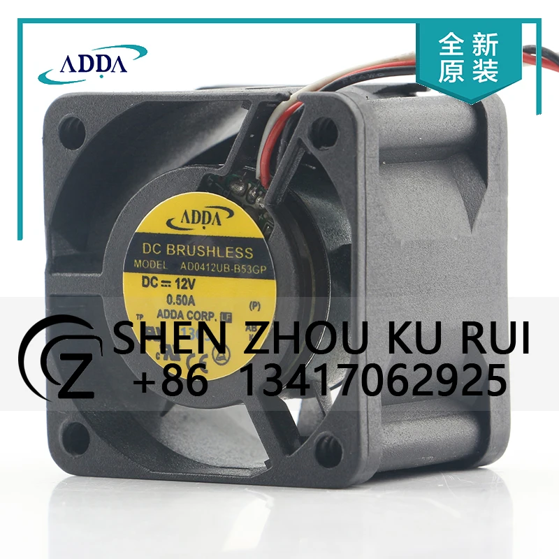 New original ADDA  Three-wire 5V 24V 48V DC 12V 0.5A AC EC 4028 40X40X28MM 4CM server Cabinet chassis AD0412UB-B53GP cooling fan