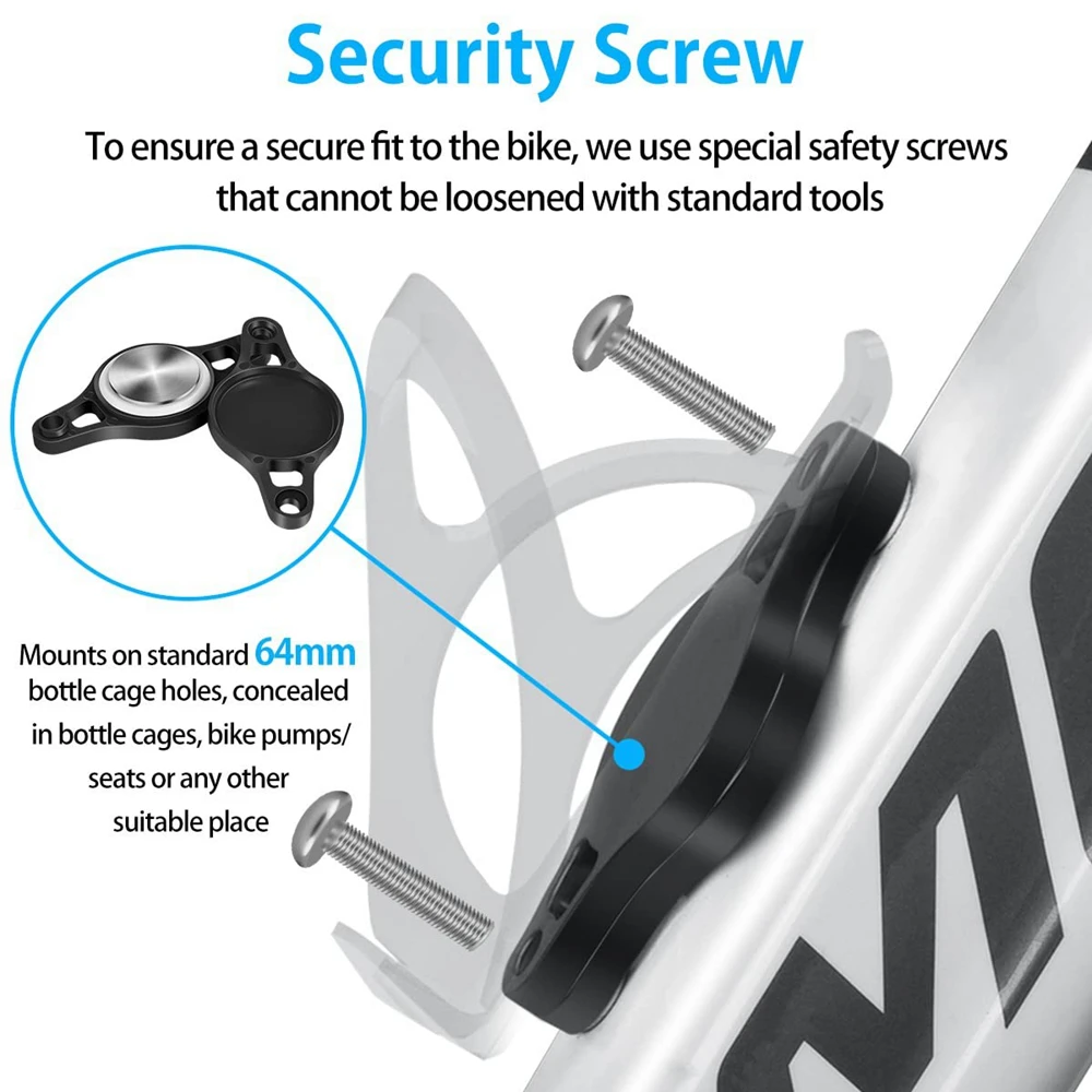 لـ Airtag Bike Mount مقاوم للماء ومخفي مضاد للسرقة، حامل محدد موقع التثبيت، حافظة واقية للدراجة ذات علامة الهواء