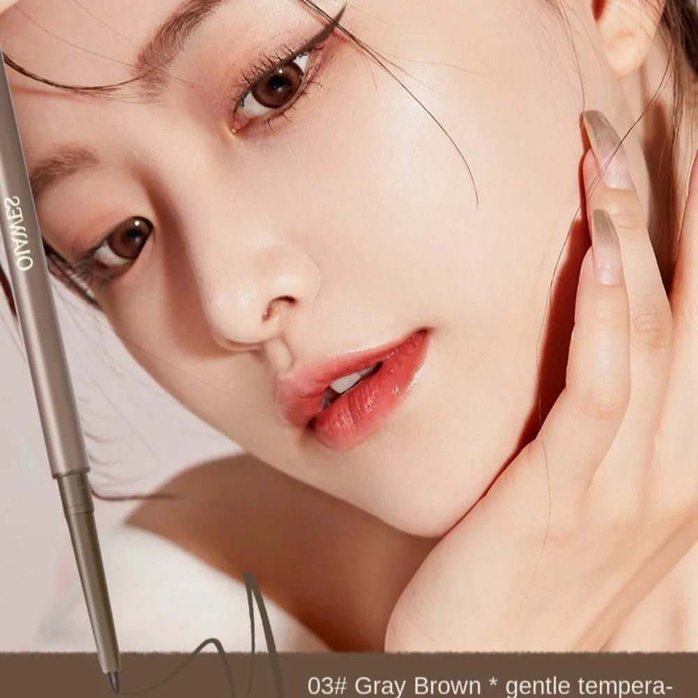 High-quality 2in1 Eyeliner Waterproof Long-lasting Lying Silkworm Gel Pencil Non-Smudge Black Brown Eye Liner Pen for Beginner