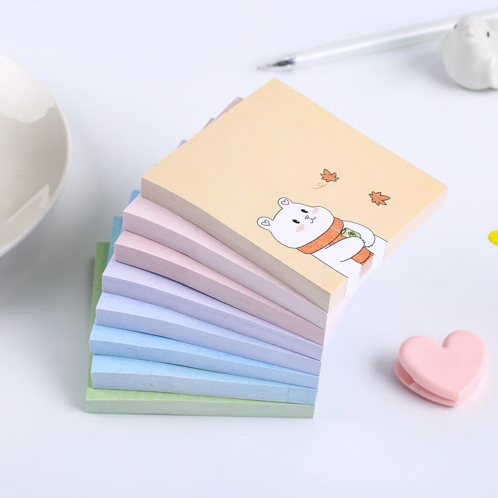 80 Sheets Novelty Cute Kawaii Sticky Notes Funny Memo Pads Post Notepads Dairy Stationery Index Bookmark Planner Checklist To Do