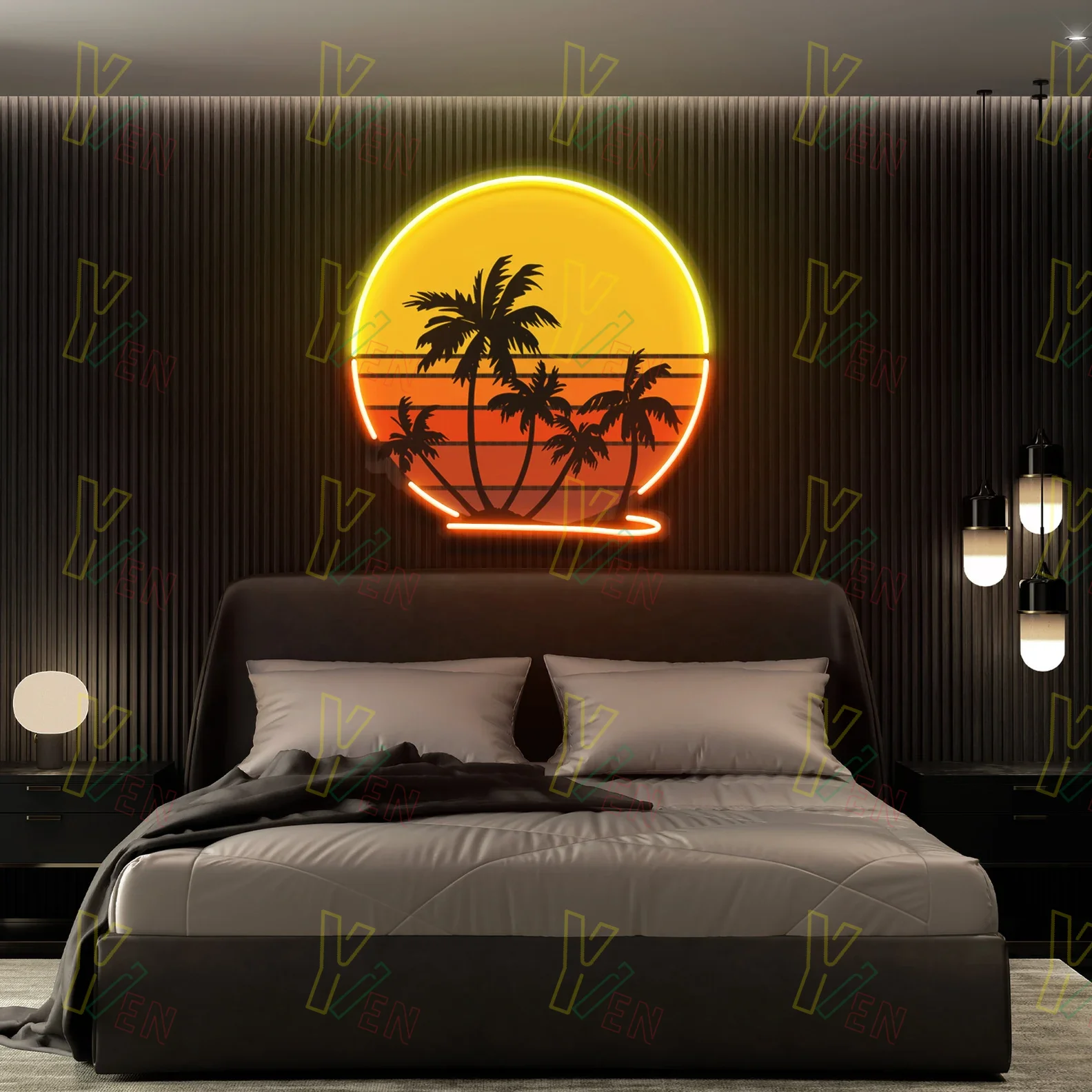 usb beach sunrise sunconjunto neon sign casamento neon sign sinal de neon personalizado 5v 01