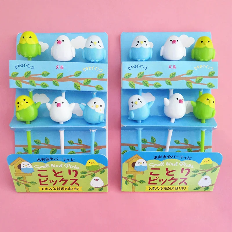 Cute school supplies Fruit Fork Mini Cartoon Children Snack Cake Dessert Pick Toothpick Bento Lunches Party Decoration