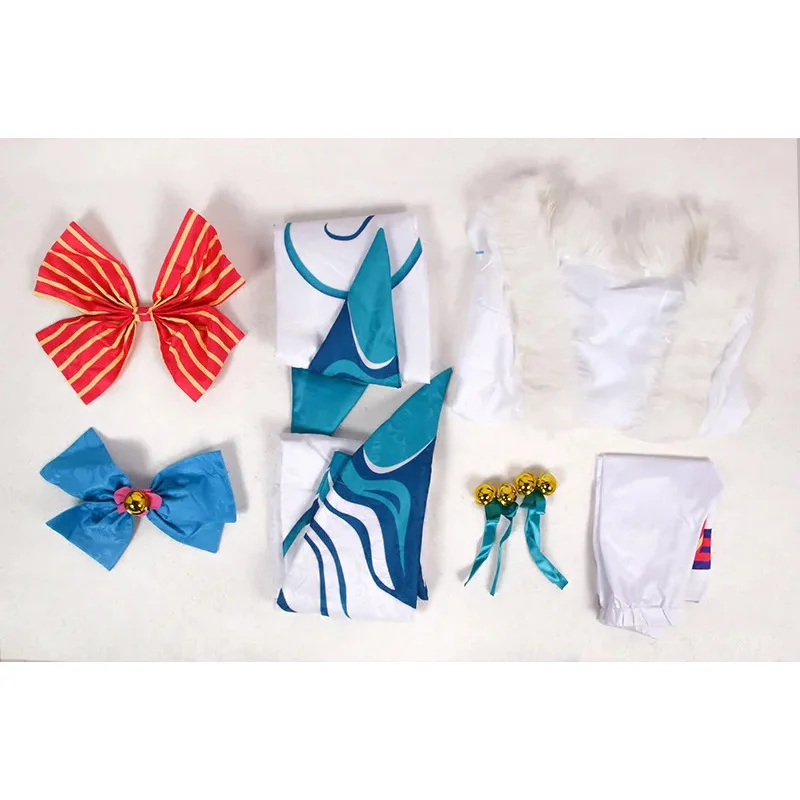 LOL Spirit Blossom White Ahri Cosplay Il volpe a nove code Abiti Giochi Costumi Cosplay