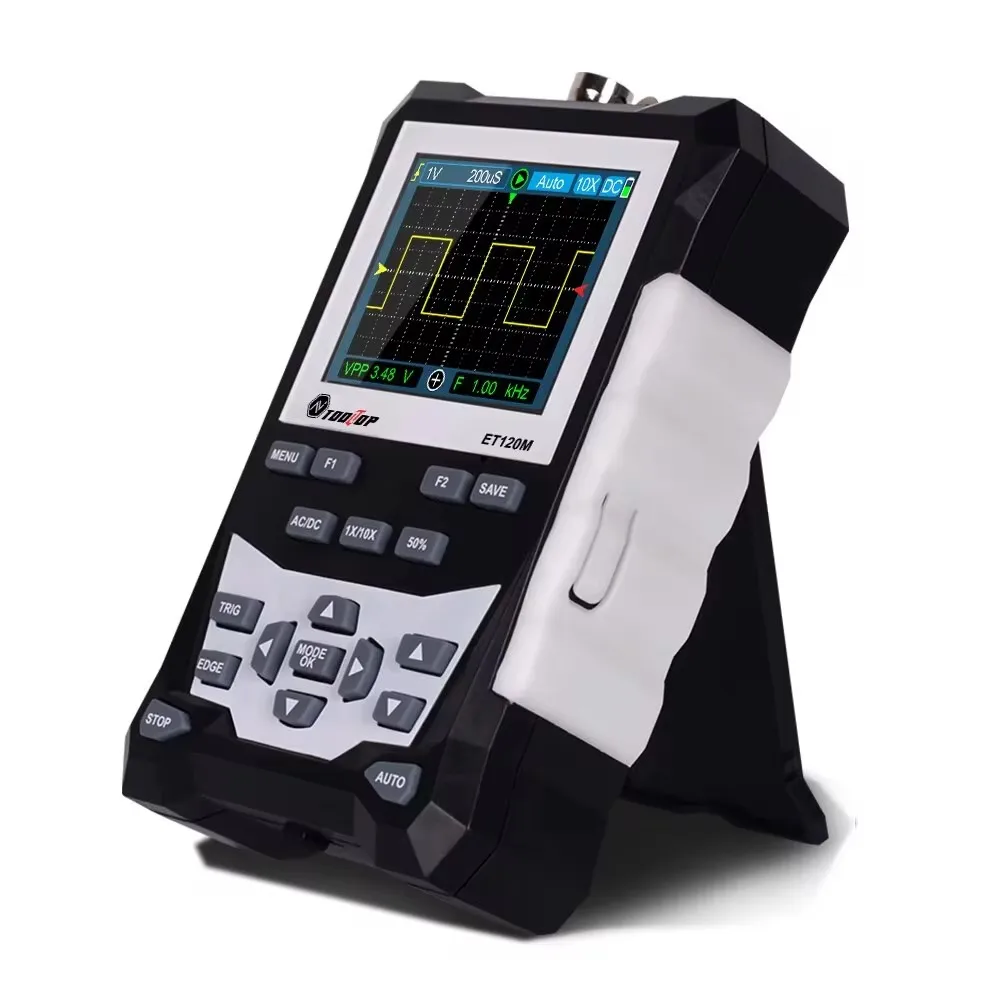 ET120M 120MHz Handheld Digital Oscilloscope 1Mhz Square Wave Signal Output Auto Oscilloscope for Electrical Car Repair