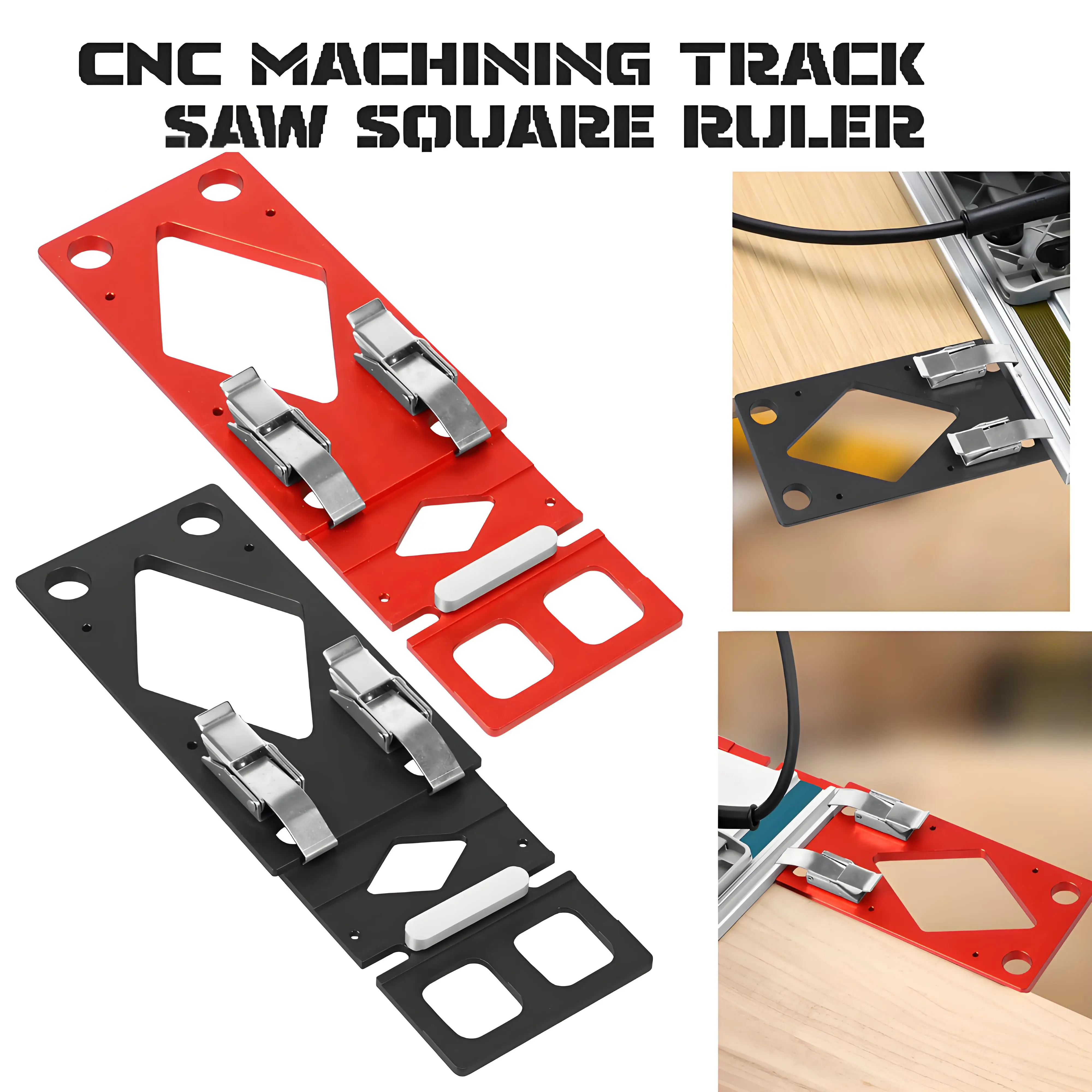 

Woodworking Precision 90 Degree CNC Fence System Aluminum Alloy Edge Guide Rail with Quick Lock Stop Block for Circular Saw Mill
