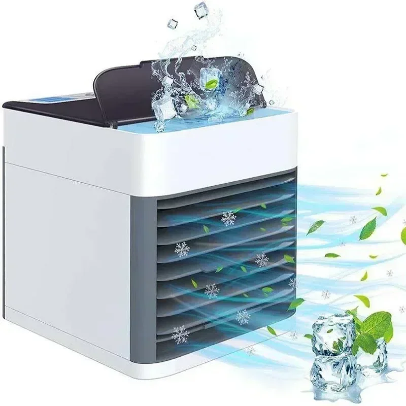 Air conditioning fan, mini air cooler, household cooling, small energy-saving, USB portable, small electric office