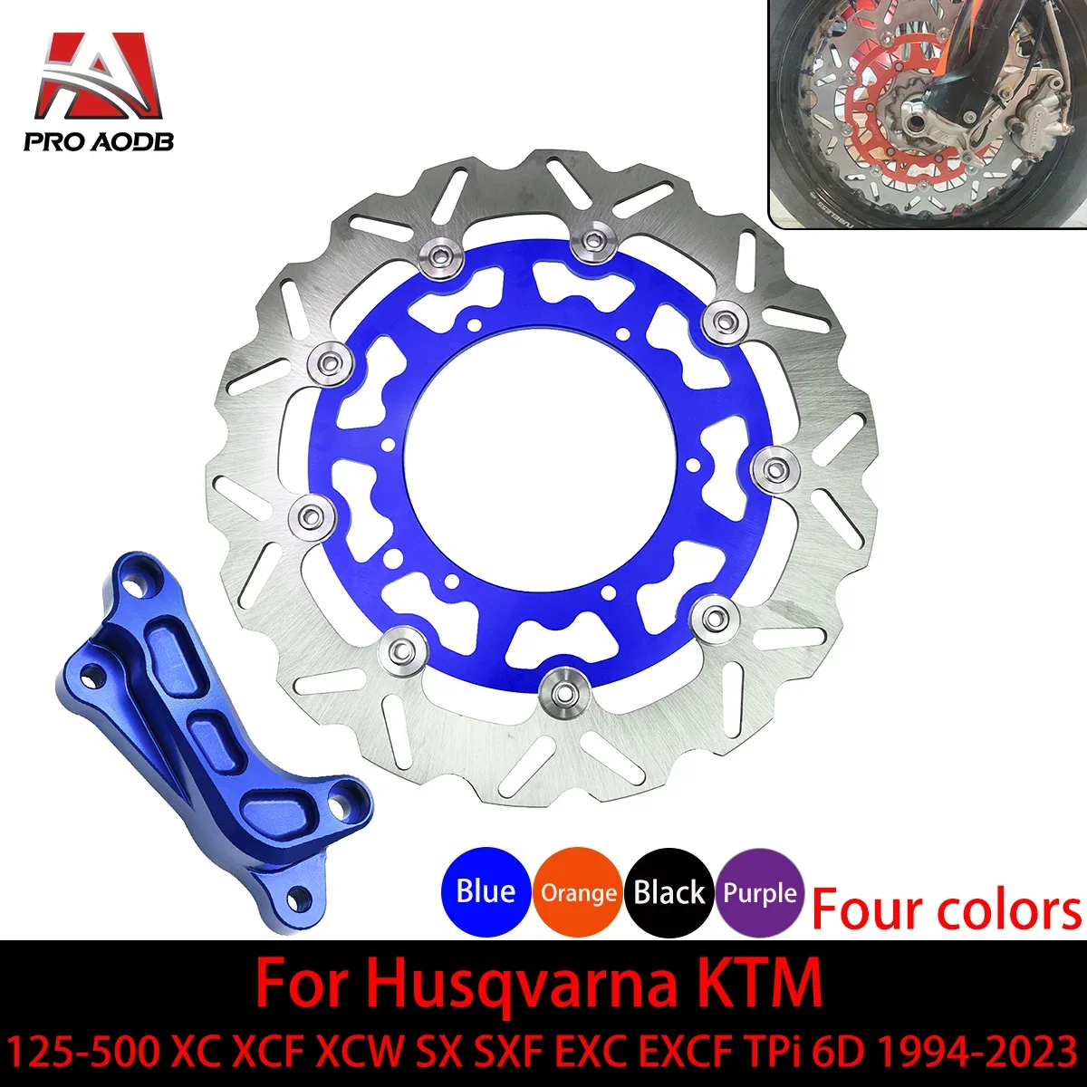 

Motorcycle 320MM Front Floating Brake Disc Rotor Adaptor For Husqvarna Husaberg GasGas KTM XC XCF XCW SX SXF EXC EXCF 1994-2023