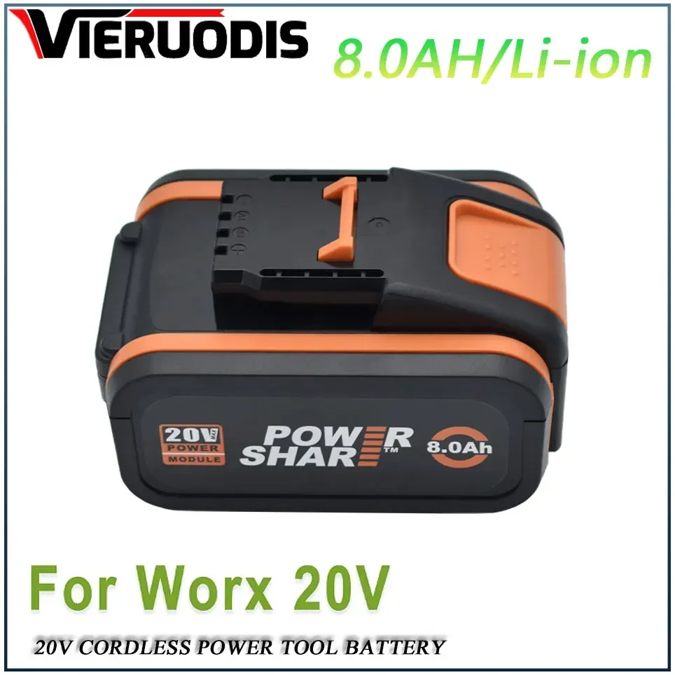 

For 20V Battery 8000mah Li-ion for Worx WX390/WX176/WX166.4/WX372.1 WX800/WX678/WX550/WX532/WG894E WG629E/WG329E/WG2