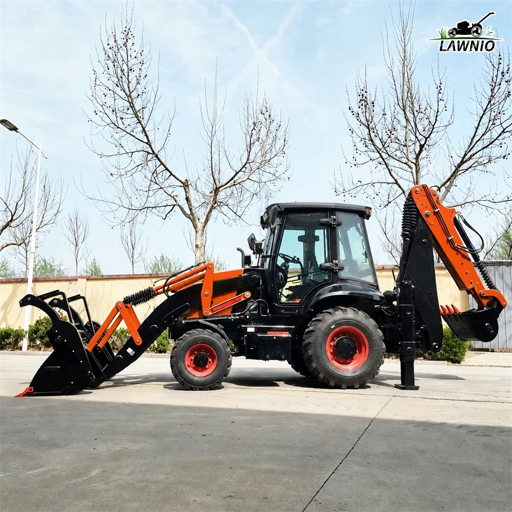 OEM ODM Support Backhoe Loader  with 2460mm Bucket Width High Working Efficiency for Building Construction  Loader