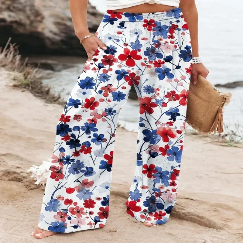 

Pop Pop Street Style Plus Size Casual Pants Wide Leg Trousers Summer New Arrival For Trendsetters Independent Cross-Border Stati