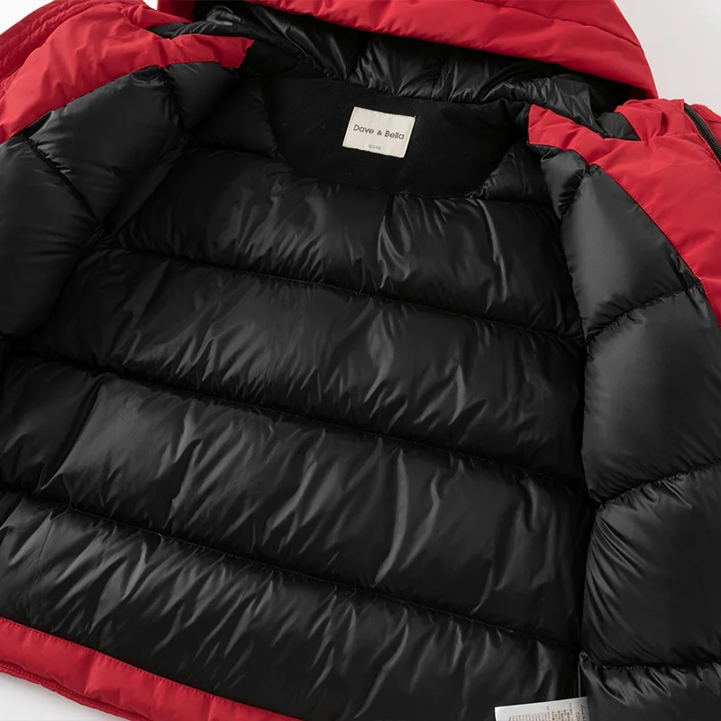 ديف بيلا الأحمر الفتيان رشاقته أسفل سترة سترة عيد الميلاد الأطفال الشتاء الدافئة مقنعين معاطف مقاوم للماء أبلى الملابس DK4243523