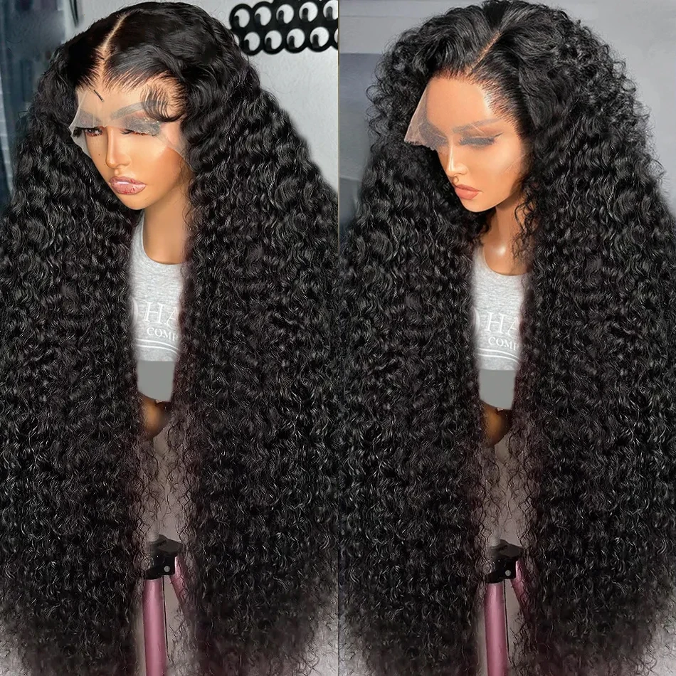 

Deep Wave Curly Wigs 180% 13x6 Full Lace Front Human Hair 26 30 Inches 13x4 Transparent Lace Frontal Wig Brazilian Remy Hair