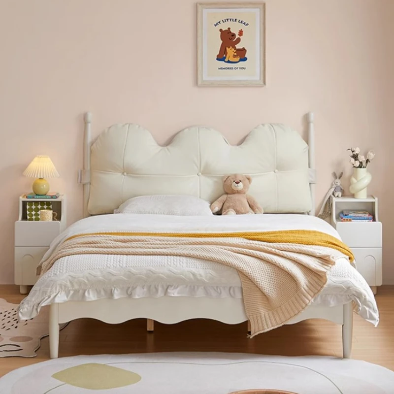 Entertainment  Modern White Childrens Bed Frame Girls House Princess Kids Children Beds Terrace Cama Queen Size Hotel Furniture