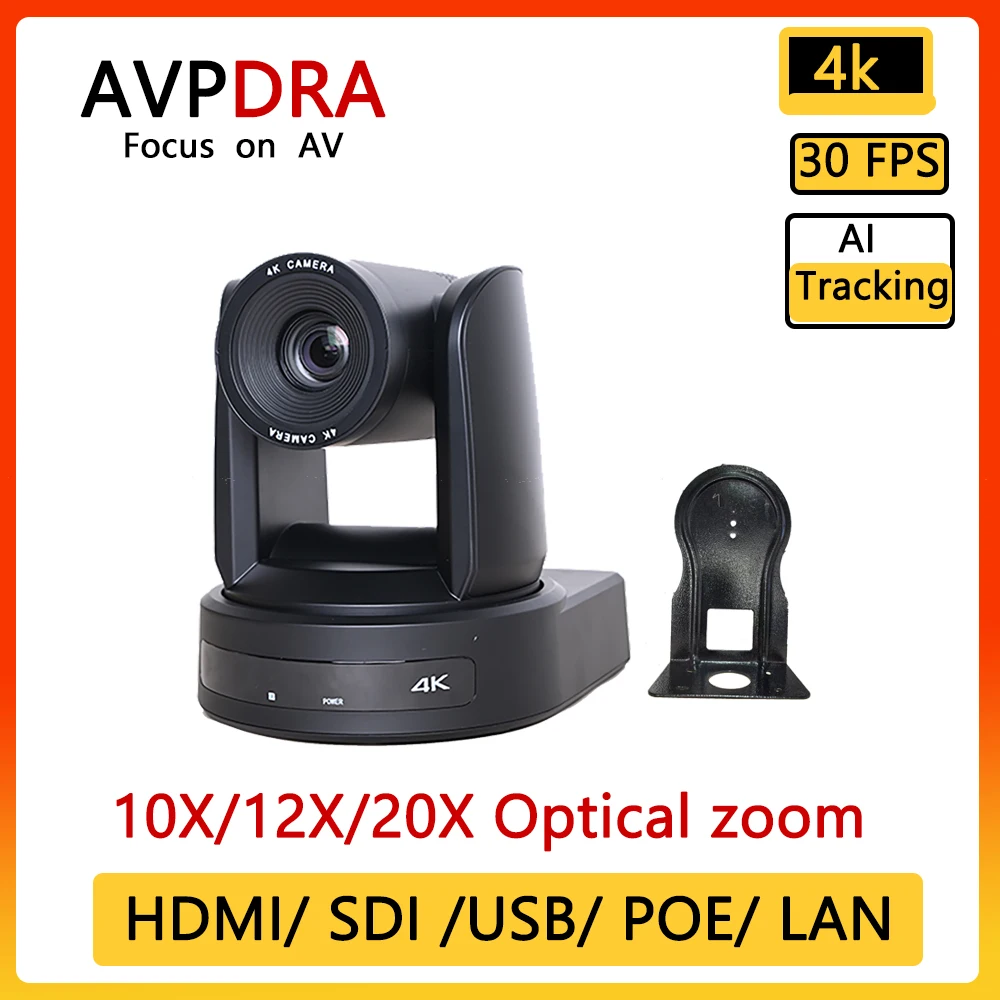 

4K 10X/20X Conference Camera NDI SDI USB HDMI IP PTZ Cam Live Streaming Support POE for Church Business Meeting