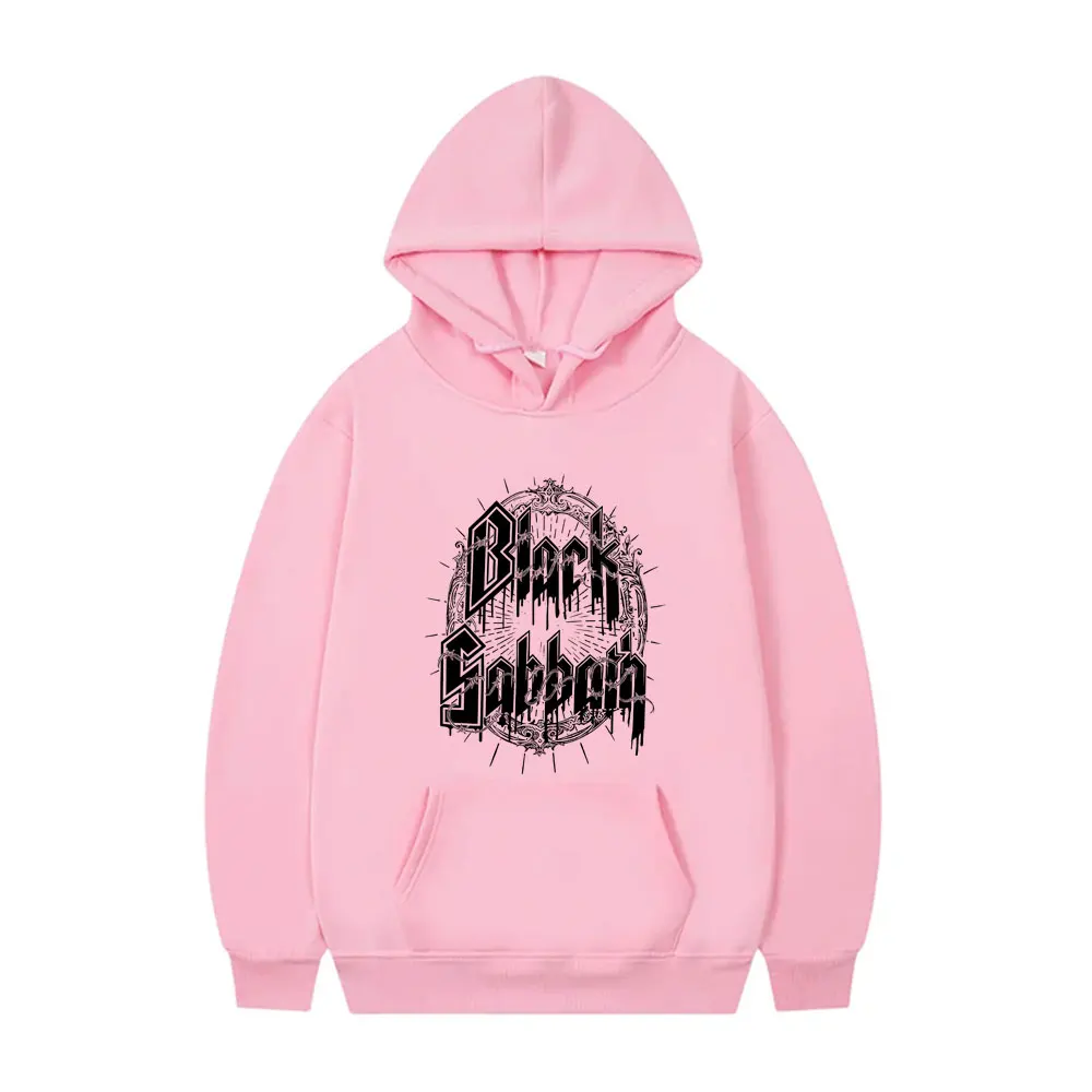 90s Heavy Metal Rock Band Black Sabbath Hoodie Ozzy Osbourne Sweatshirt Men Women's Fashion Vintage Oversized Pullover Hoodies