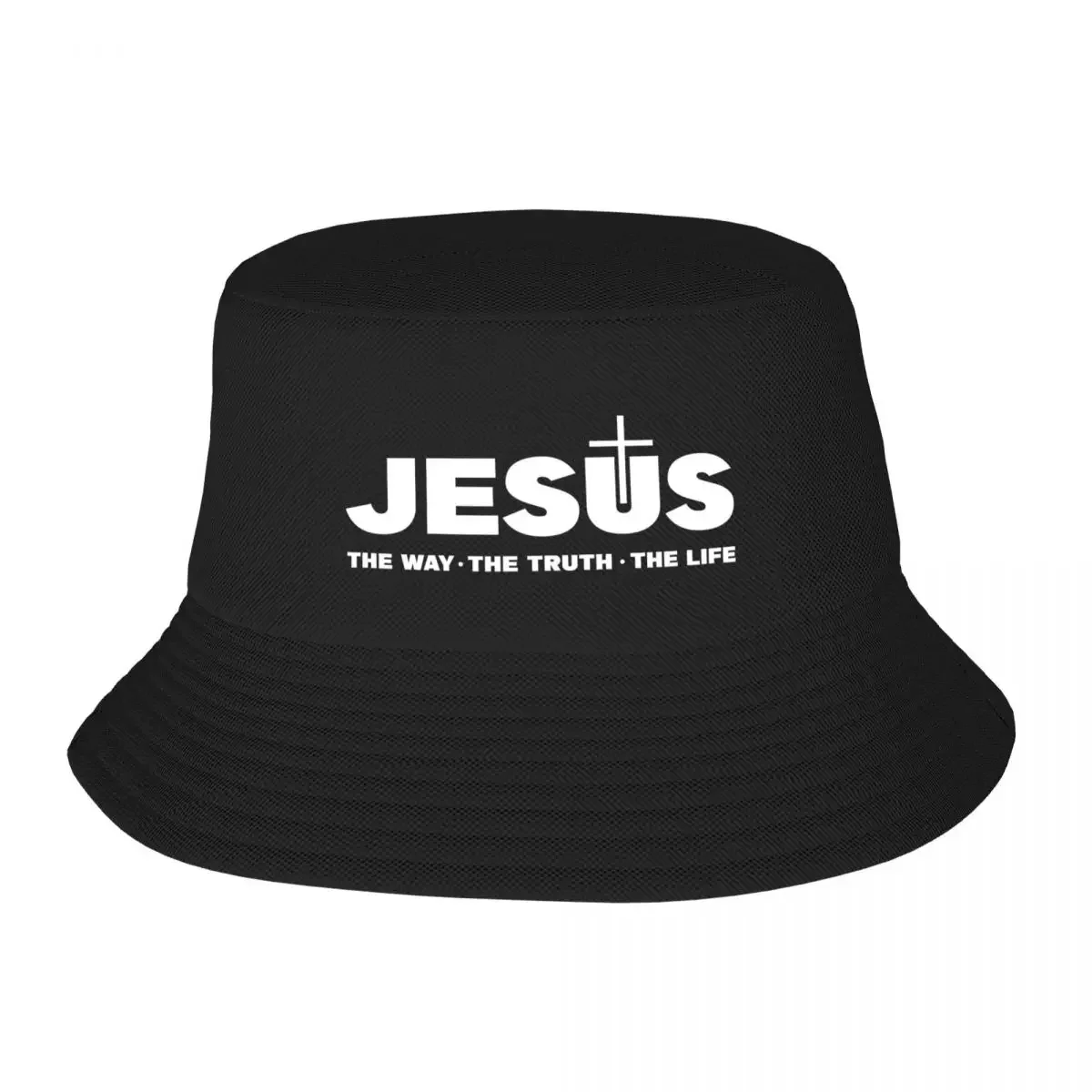 Custom Jesus Christ The Way The Truth The Life Bucket Hat Men Women Religion Christian Faith Beach Sun Summer Fishing Cap