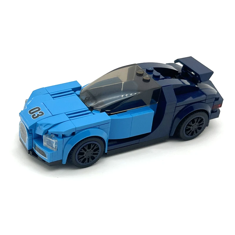 

Champions Speed Car Blue Sport Super Racing Building Blocks Модель Креатив для энтузиастов и мальчиков игрушки Подарок на Рождество и день рождения