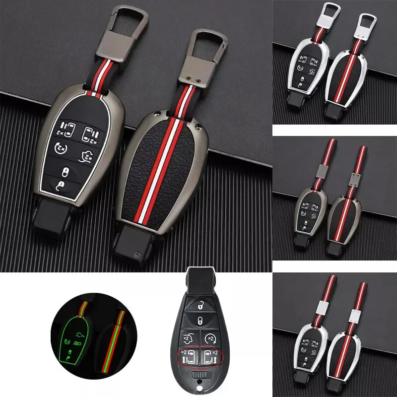 Zinc Alloy Silicone Car Key Case Cover For Jeep Commander Routan Grand Cherokee For DODGE Grand Caravan Journey For CHRYSLER 30