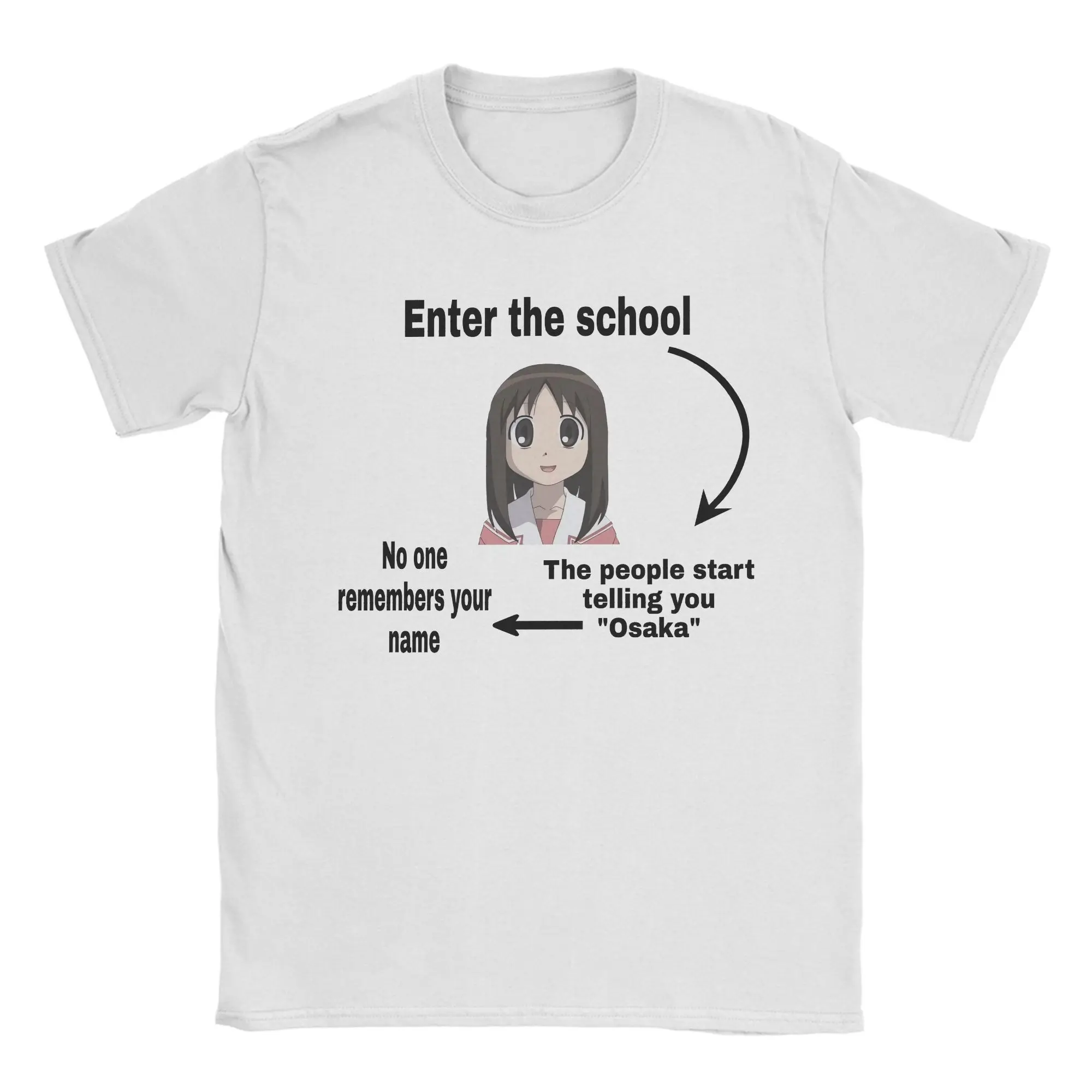 Osaka Autistic Azumanga Daioh Cotton T Shirt For Men's Beach  Aesthetic T-Shirts O-Neck Hippie Tees Plus Size Cheap Tops