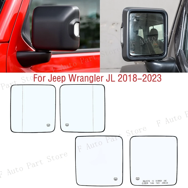 

Car Exterior Rearview Side Mirror Lens Glass With Heated For Jeep Wrangler JL 2018 2019 2020 2021 2022 2023