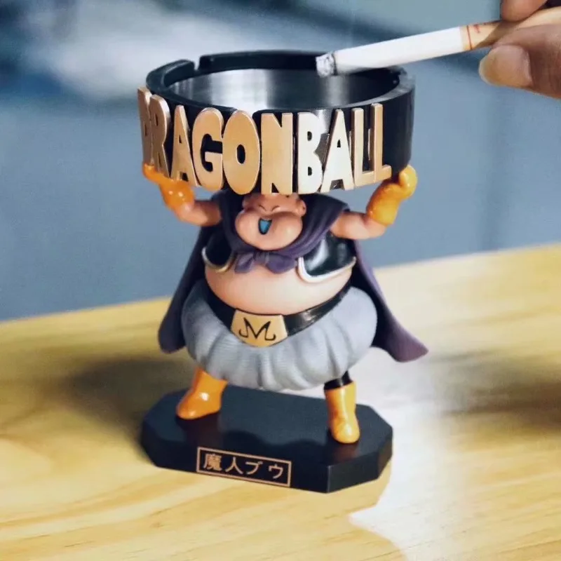 Cenicero Dragon Ball GK Magic Man Fat Buou, adornos de modelo periférico de anime hechos a mano