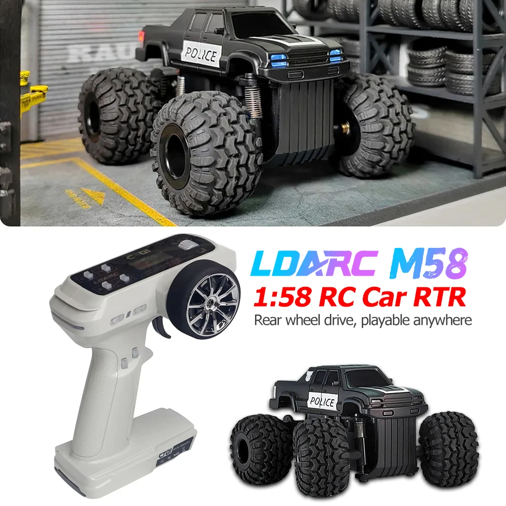 LDARC M58 1:58 2.4G 6-Axes Mini Remote Control Off-Road Vehicle Rear Drive Desktop Climbing Simulation RC Model samochodu