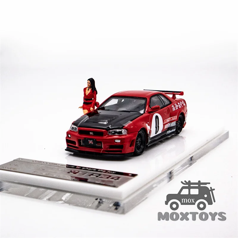 Time Micro 1:64 GTR R34 Red Zero / Dark Green NFS limited999 Diecast Model Car