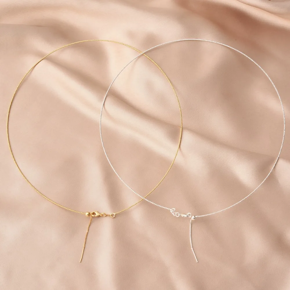 

Copper-plated 18K Gold Telescopic Pattern, Pin, Beaded Universal Collar, Diy Silver Jewelry Accessory