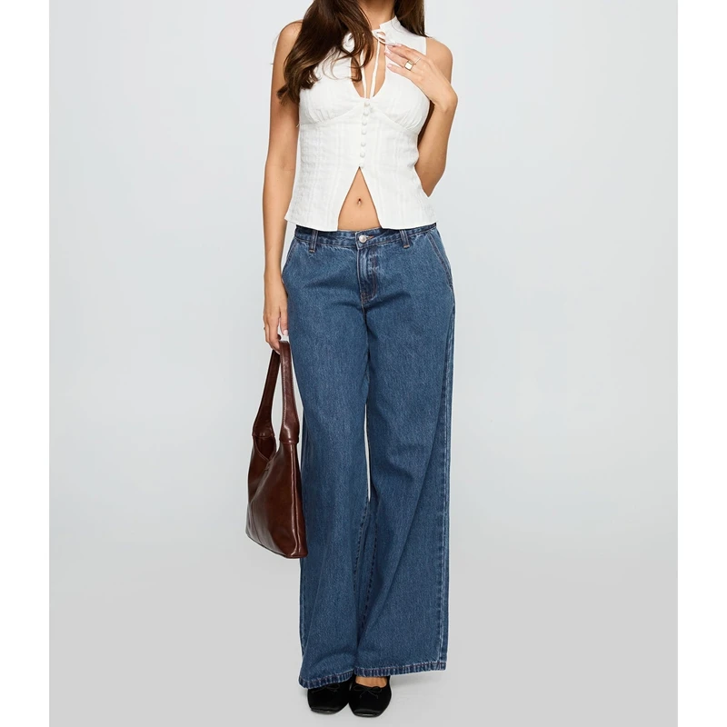 Women's Sleeveless Y2k Tops Summer Pleated Bust Mock Neck Bow Tied Front Keyhole Crop Tank Top Button Down Corset Vest