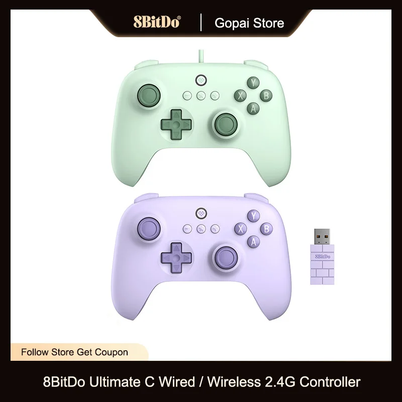 8BitDo Ultimate C Wired / Wireless 2.4G Gaming Controller for PC, Windows 10, 11, Steam Deck, Raspberry Pi, Android