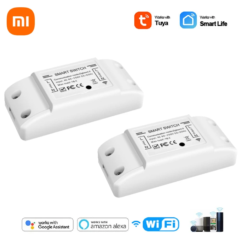 

Xiaomi Tuya Smart WiFi Switch Mini Smart Breaker Smart Life Wireless Remote Control Works With Alexa Google Home Yandex Alice