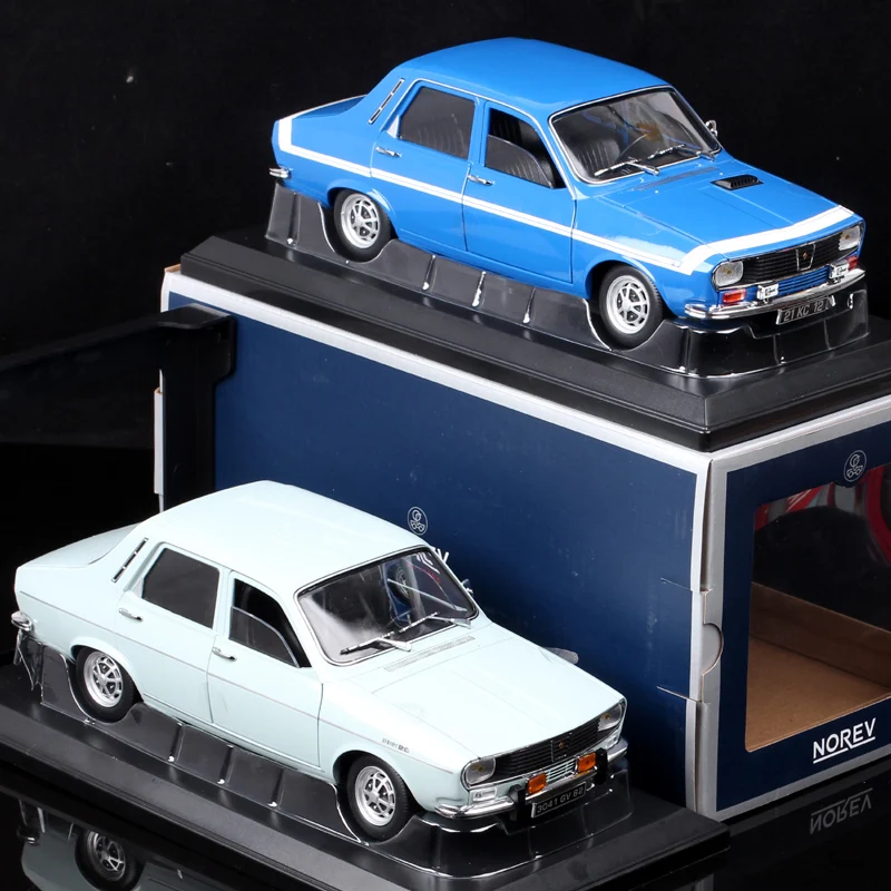 Norev 1/18 Scale Big Renault 12 TS 1974 Gordini 1971 Diecast Car Model Classic Toy Vehicles Blue Miniaturas Collectibles Gifts