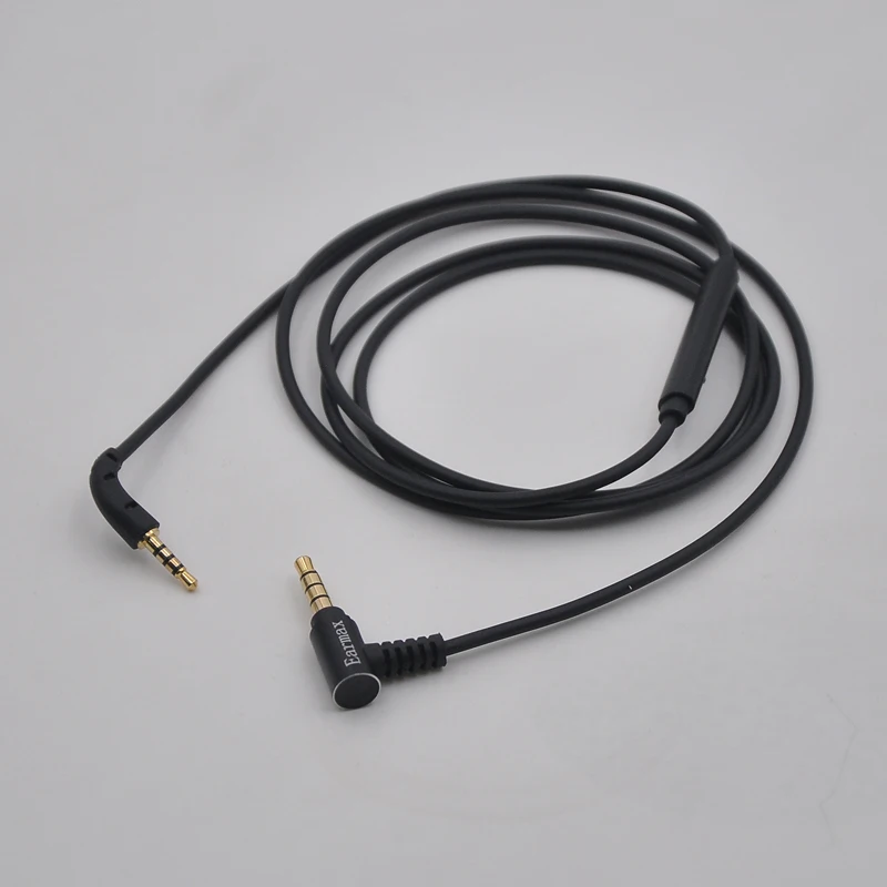 New Black OCC Audio Cable with Remote Mic For B&W Bowers & Wilkins P5 series 2 P5 Wireless headphones