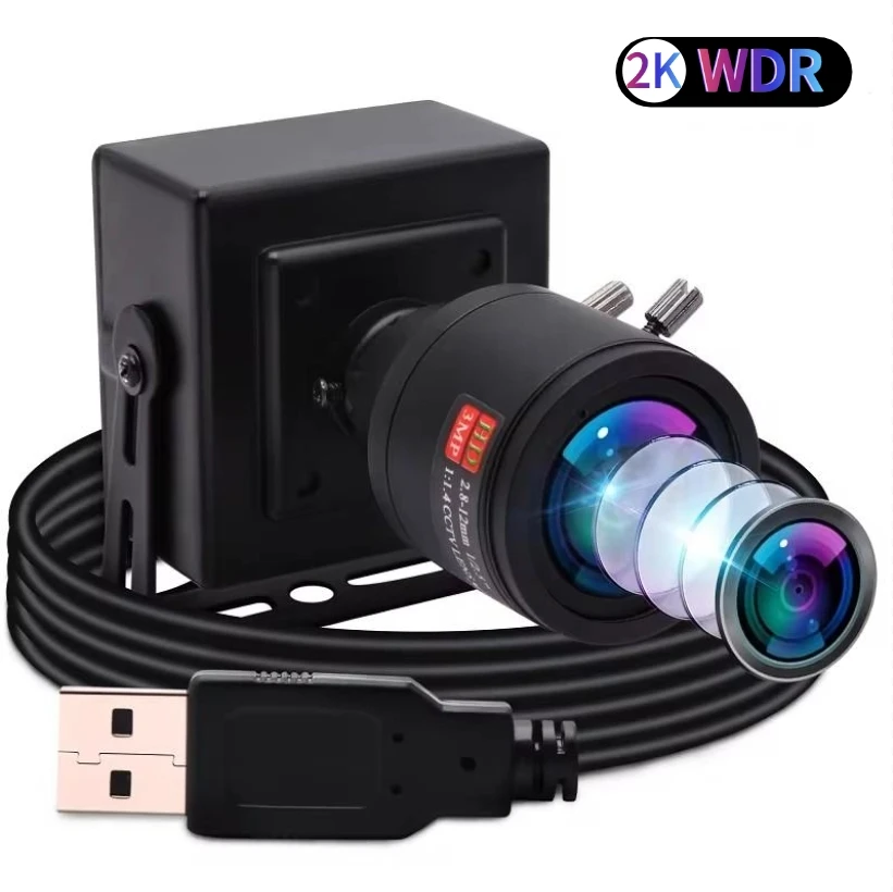 

ELP 3MP WDR USB Camera 2.8-12mm Varifocal Manual Zoom Camera Mini Metal Box USB Webcam Free Driver for Video Surveillance