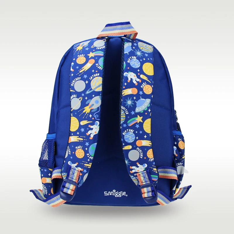 Australian original Smiggle hot-selling children\'s schoolbag boy cool blue rocket backpack kindergarten 14 inches