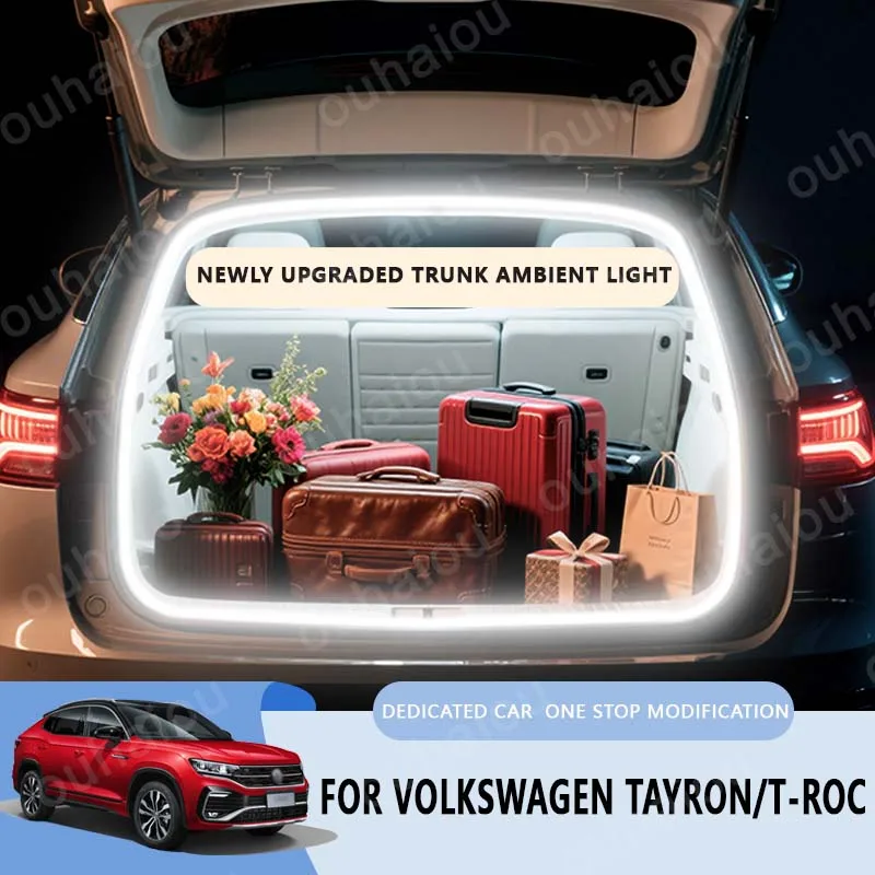 

For Volkswagen Tayron/X/T-ROC trunk light modification light Atmosphere lights White warm white Rear Trunk LED Light Bar