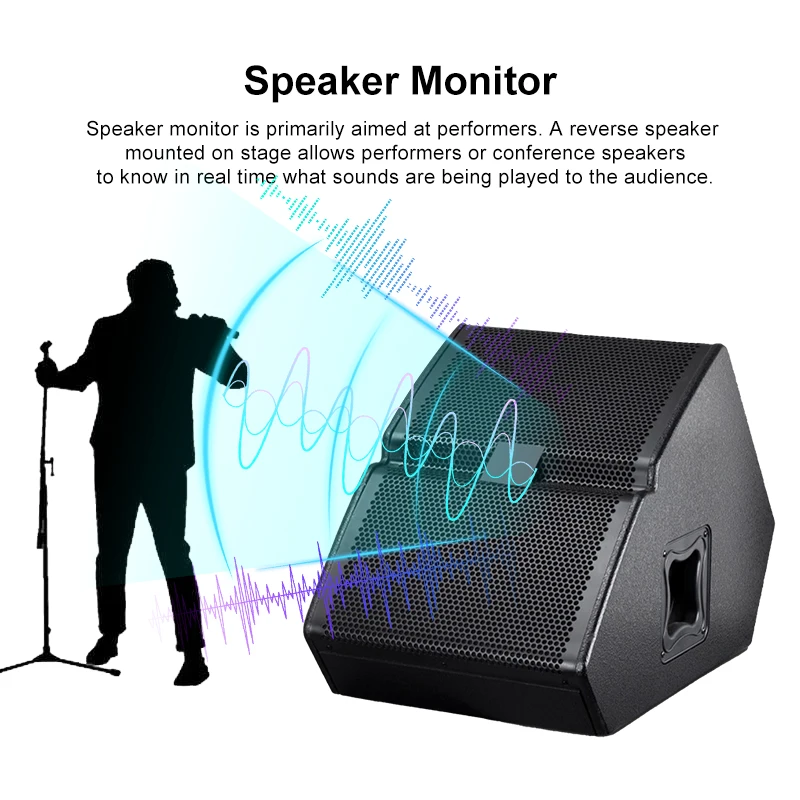 

TX1122FM Hot Sell Wedge Sound Speakers Studio Professional Passive Audio Stage Speaker