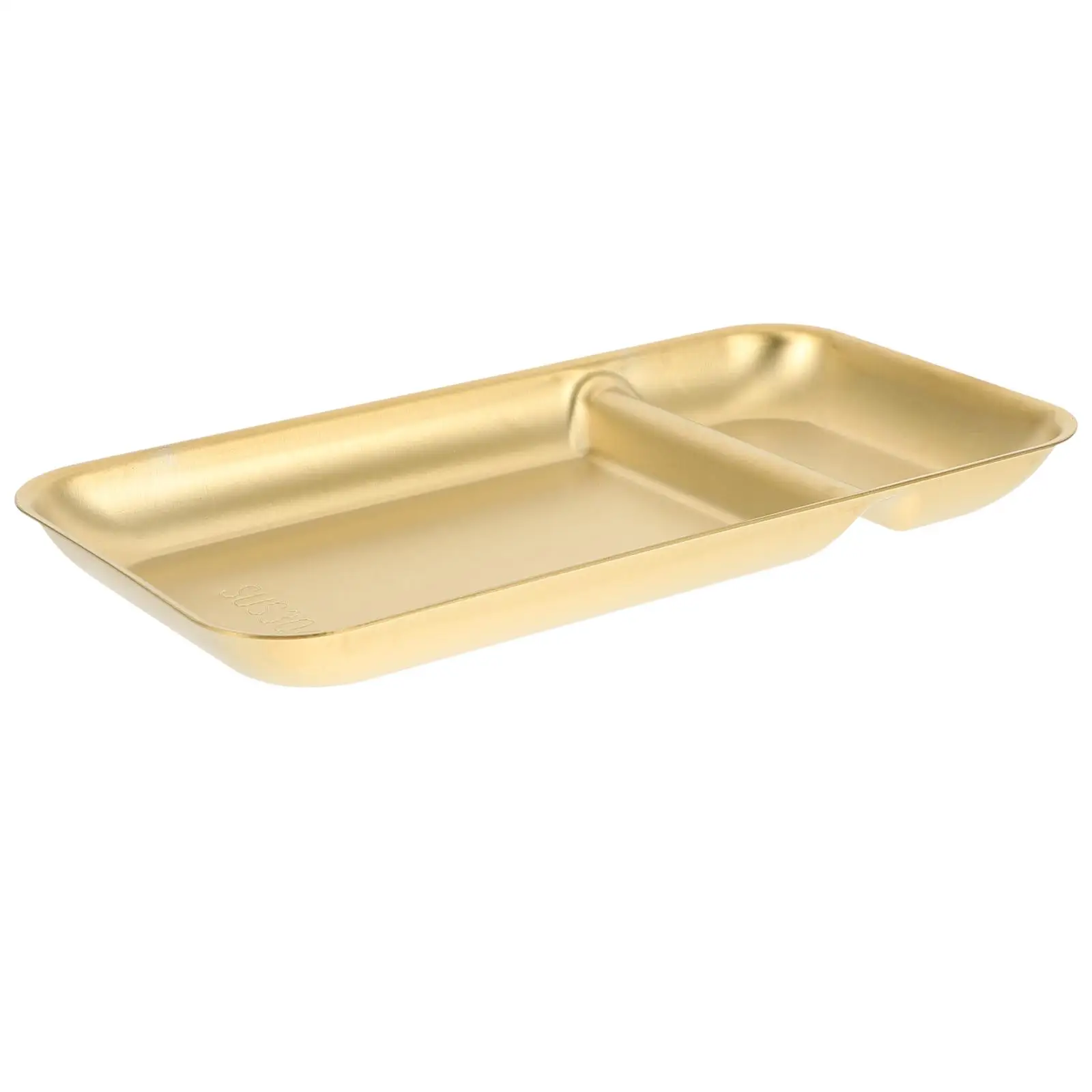 

Stainless Steel Divided Plate 304 Material White Color Multi Functional Food Serving Tray Plates Kitchen Bar Supplies