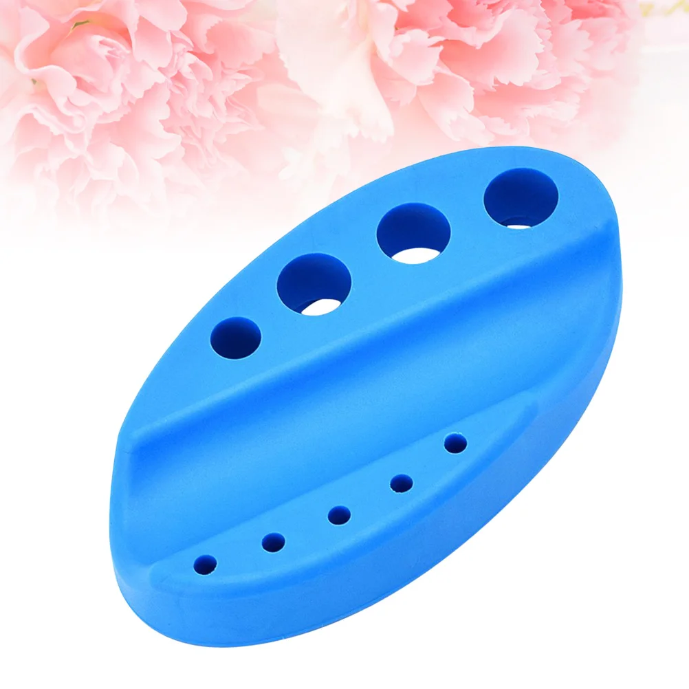 

1 шт., силиконовая подставка для чашек с чернилами, 9 отверстий, синий овальный держатель пигмента для ручек, ватные палочки, подставка для инструментов для тату-салона