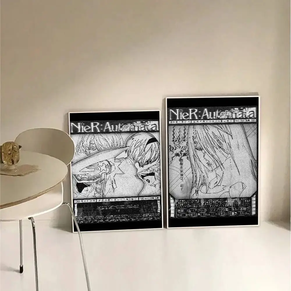 1pc NieR Automata Poster Self-adhesive Art Waterproof Paper Sticker Coffee House Bar Room Wall Decor #3