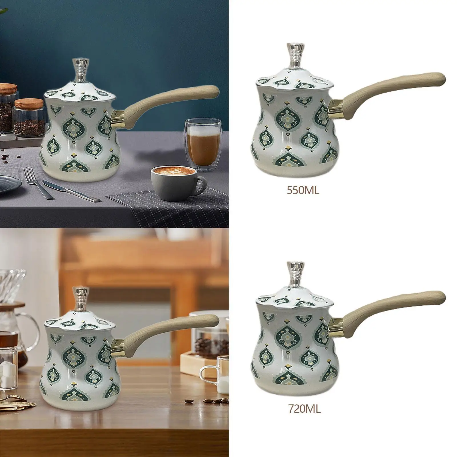 

Coffee Pot Universal Stainless Steel Milk Warmer for Home Camping Travel