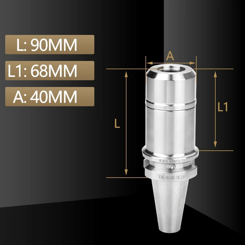 AZZKOR High Precision Windless CNC Tool Holder Bt30 Bt40 Machining Center Milling Cutter Bar SK10 SK16 Milling Cutter Chuck