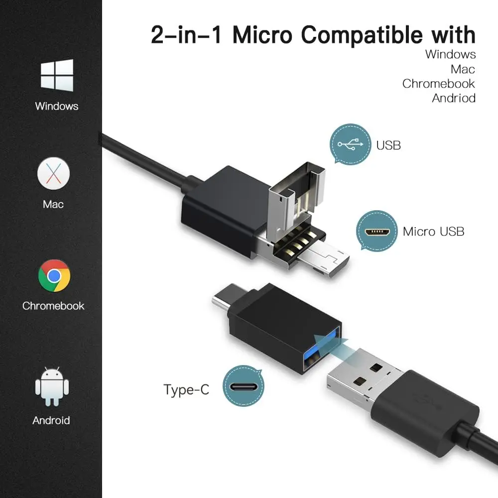 HD 3.9MM Lens Rifle Endoscope Camera Visual Barrel Inspection Tool，Fits .15 Caliber & Larger Hunting Gun Barrel Scope