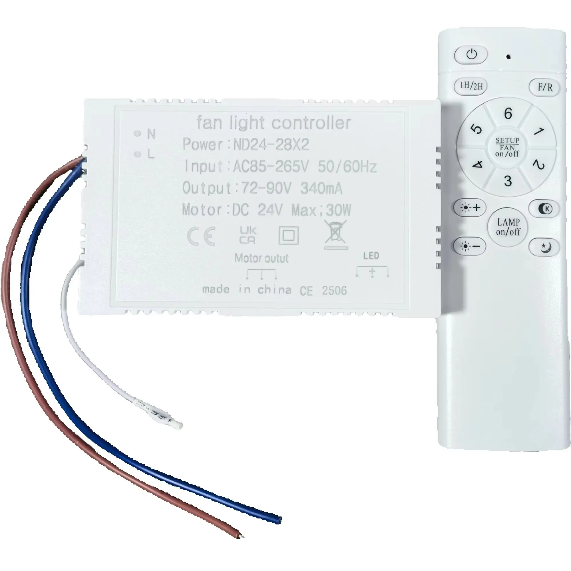 LED-Lüftertreiber für IRALAN Lotus Lüfterleuchte mit 5 und 10 Köpfen, Beleuchtungstransformator AC 85-265V, einfach zu installieren, 340 mA 550 mA